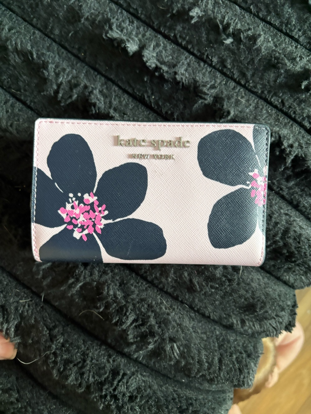 kate spade Pink and Navy Floral Wallet